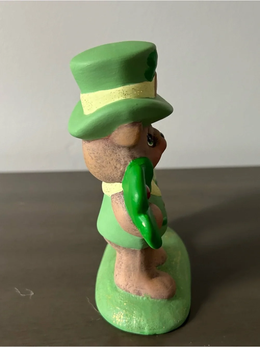 Painted Clay Magic 2480 Ceramic Happy St, Paddy’s Day Bear